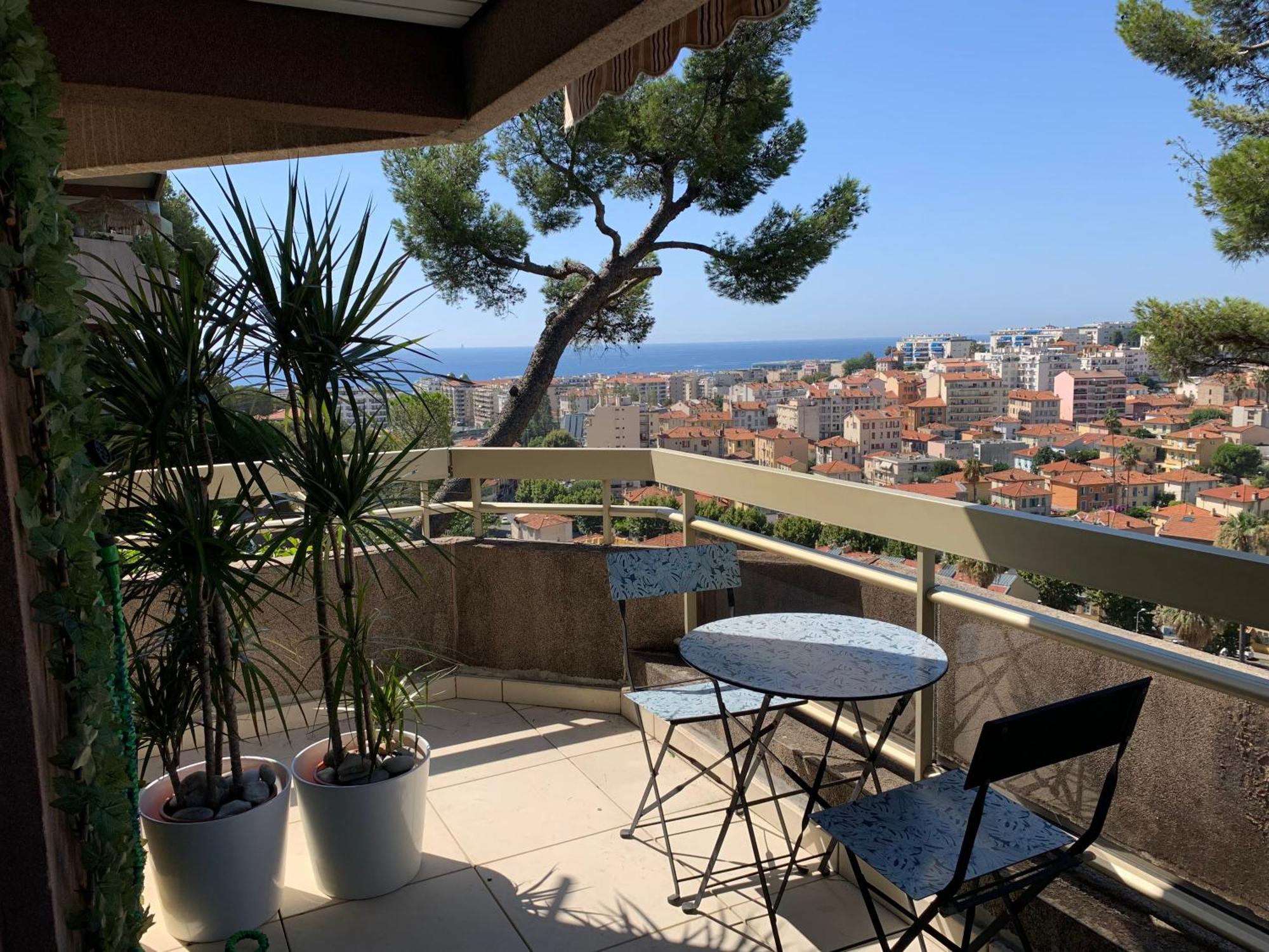 Appartement Nice, Grand Studio - Piscine - Terrasse Vue Mer Extérieur photo